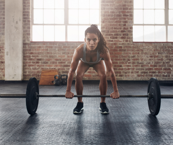 Woman lifting weights